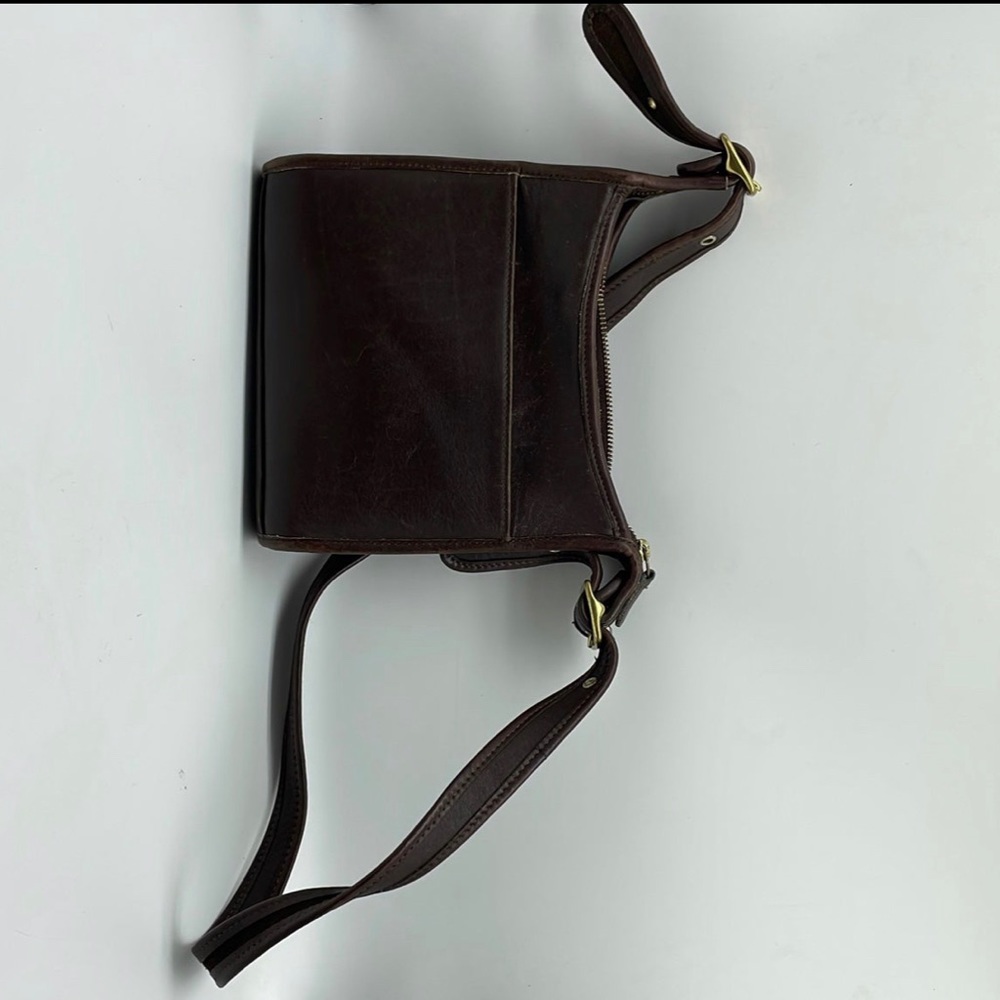 Brown leather purse